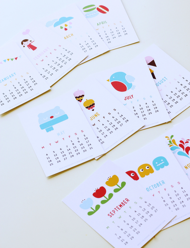 2015 printable calendar from Design is Yay