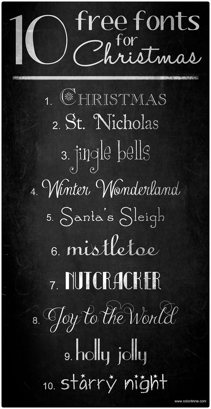 Christmas fonts