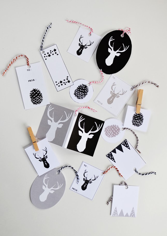 Printable holiday gift tags