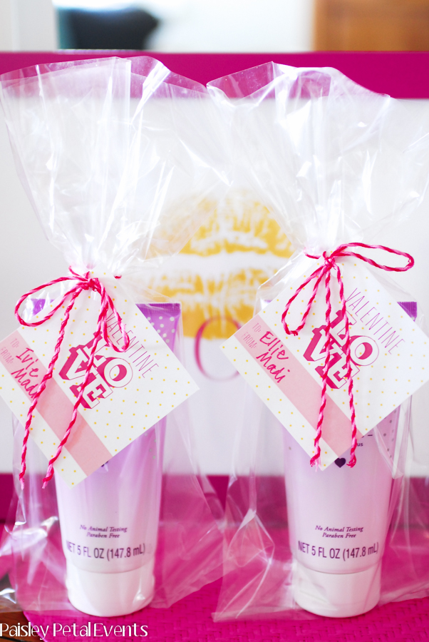 Use these pink Valentine's Day Love printable tags to attach to little Valentine's Day gifts