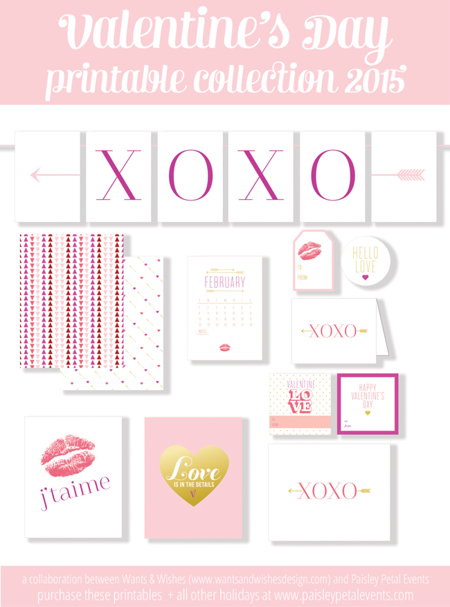 Pink Valentine's Day Printable Collection