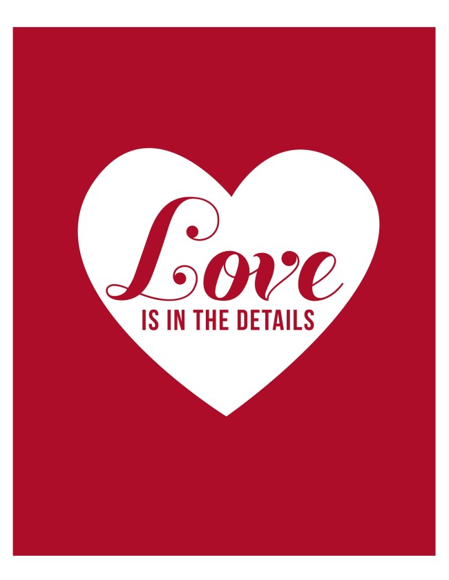 Red Love is in the Details Valentine's Day art print