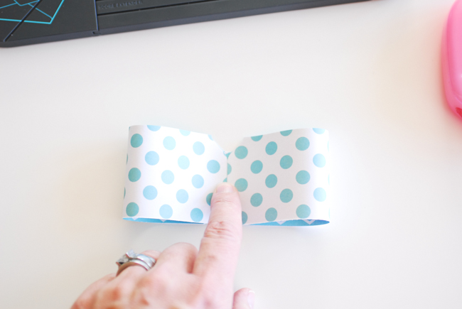 How to make a paper bowtie garland step 8